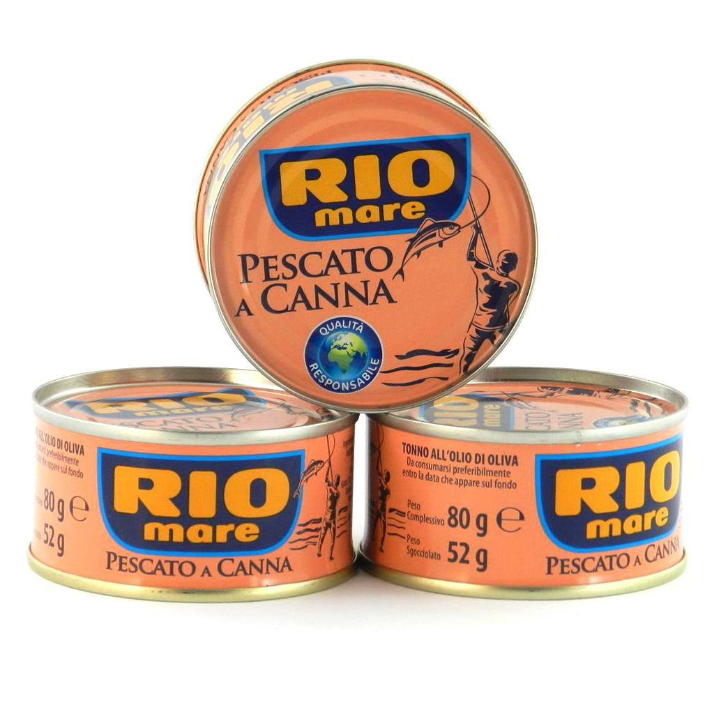 Тунець Rio mare Pescato e Canna в оливковій олії 80 г - фото 2 Тунець Rio mare Pescato e Canna в оливковій олії 80 г - фото 2