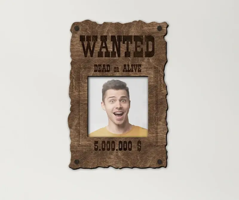 Фоторамка с плакатом Разыскивается Живой или мертвый на 1 фото Темно-коричневый (wanted_6x6-5) - фото 1 Фоторамка с плакатом Разыскивается Живой или мертвый на 1 фото Темно-коричневый (wanted_6x6-5) - фото 1