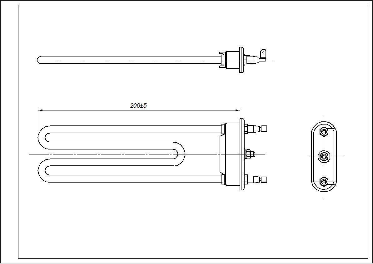 Тен для стиральной машины Bosch 00643463 TPO 200-SG-2000 Kawai 200 мм 2000W (00000036126) - фото 2 Тен для стиральной машины Bosch 00643463 TPO 200-SG-2000 Kawai 200 мм 2000W (00000036126) - фото 2