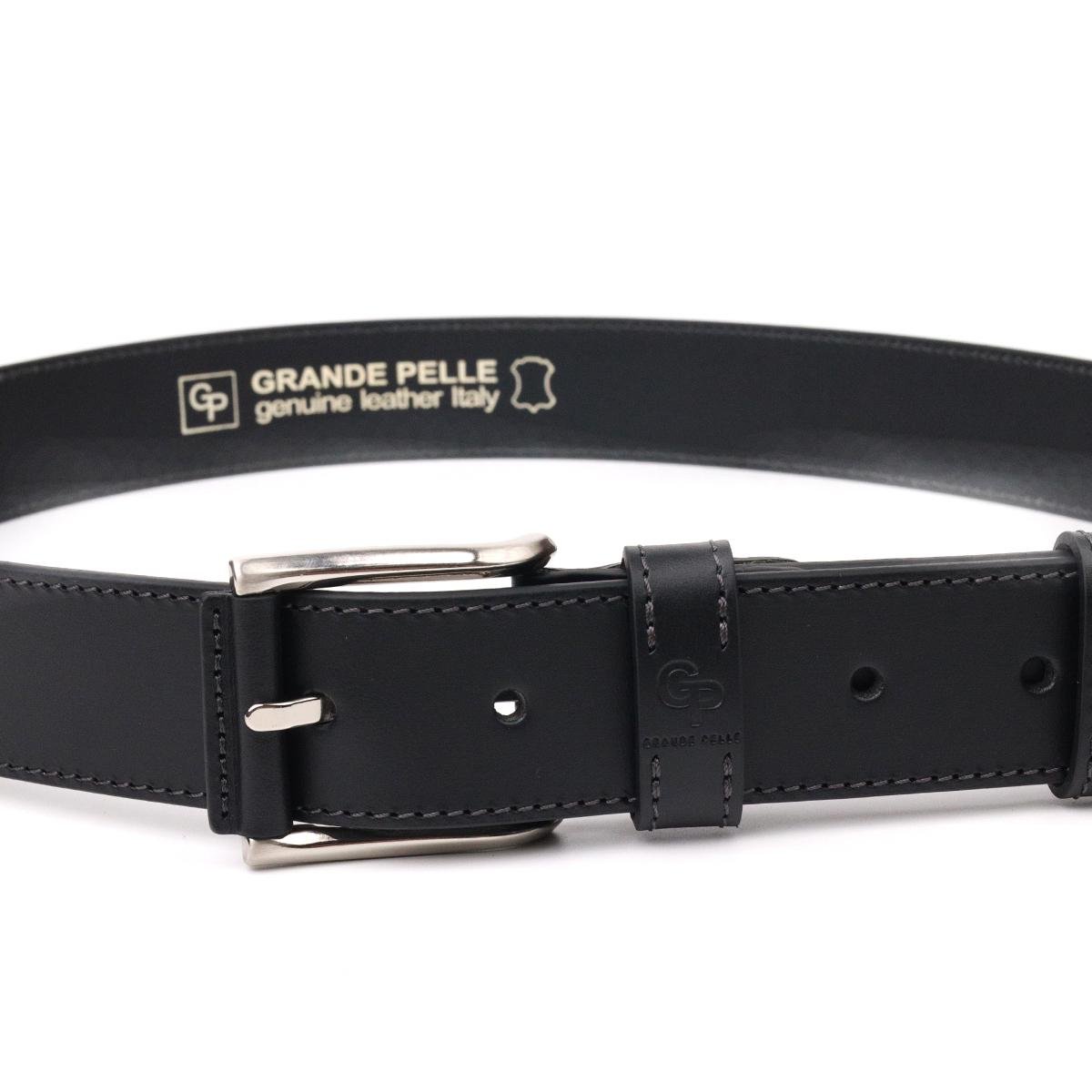 Ремень мужской GRANDE PELLE Leather Belt 21467 Черный - фото 4