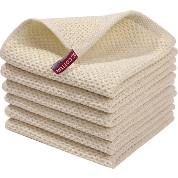 Набор кухонных полотенец Organic Premium 6в1 100% хлопок 34х34 см Бежевый (НПК0006) Набор кухонных полотенец Organic Premium 6в1 100% хлопок 34х34 см Бежевый (НПК0006)