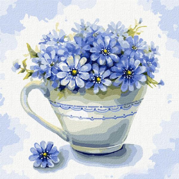 Картина по номерам Идейка Цветы Яркая перелеска 25х25 см в термопакете (КНО3144-mt)