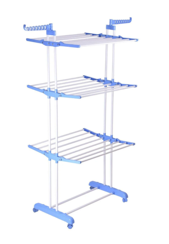 Сушилка для белья напольная Tiers Garment Rack With Wheels Синий (10199861)