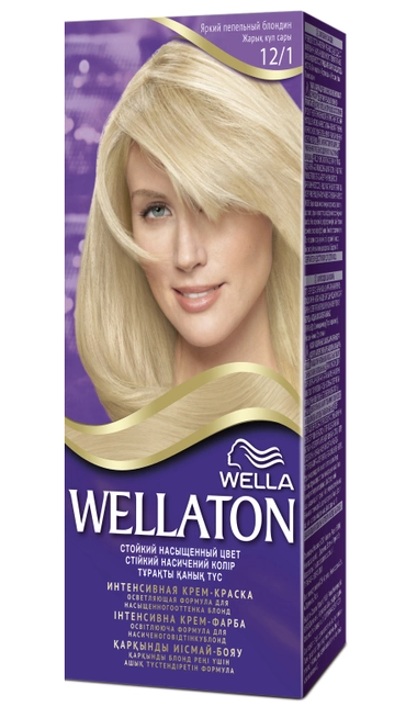 Крем-краска для волос Wellaton интенсивная 12/1 Яркий пепельный блонд (95427)