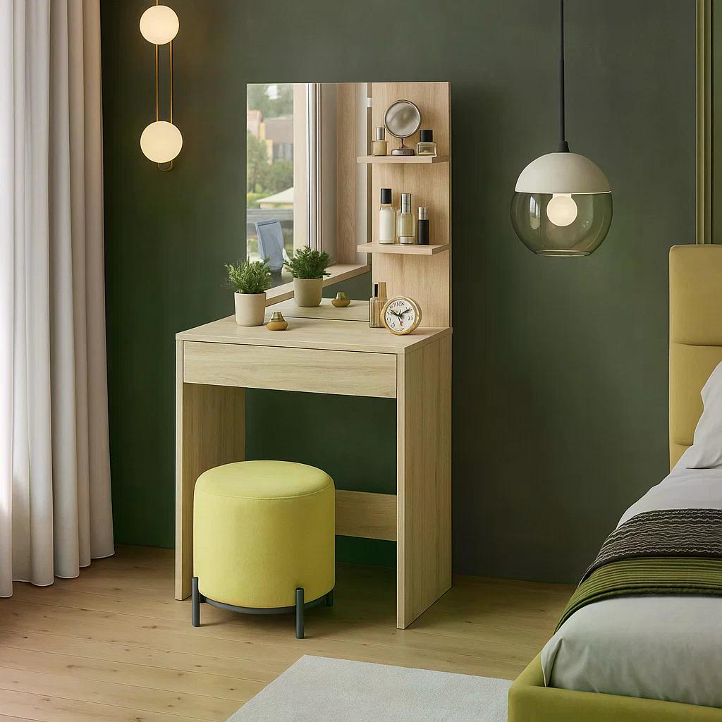 Стол для макияжа с зеркалом туалетный Бьюти-14 Дуб сонома