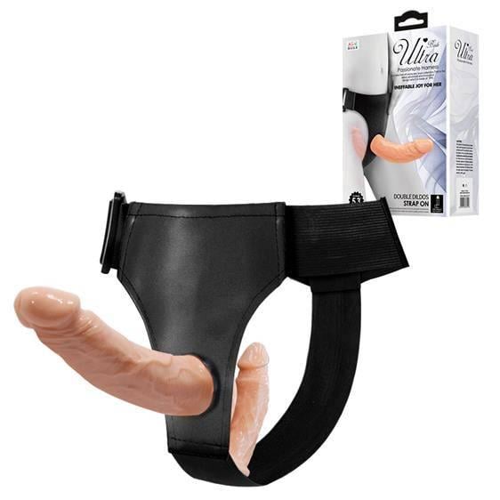 Страпон жіночий двосторонній Ultra Double Dildos Strap On 5,3" ( 38131735)