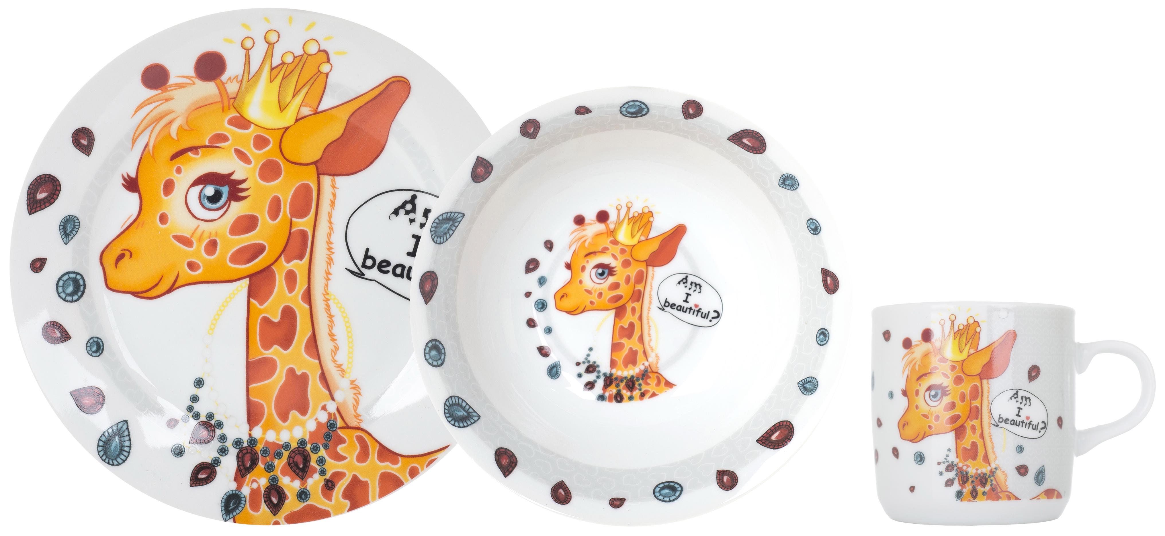 Набір дитячого посуду Limited Edition PRETTY GIRAFFE 3 шт. (UG-YF6025)