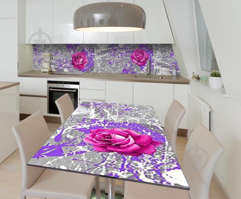 Наклейка вінілова на стіл Zatarga  "Бризки Фарби Троянди" 650х1200 мм Z181711/1st