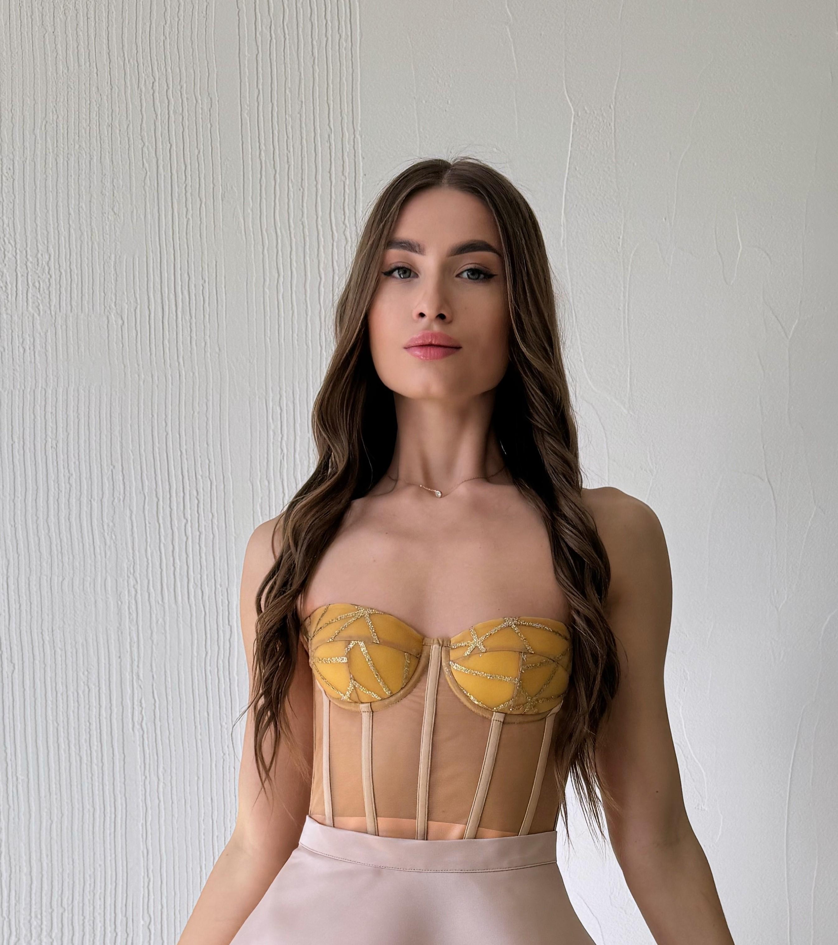 Корсет женский S Карамельно-золотистый (22222/3)