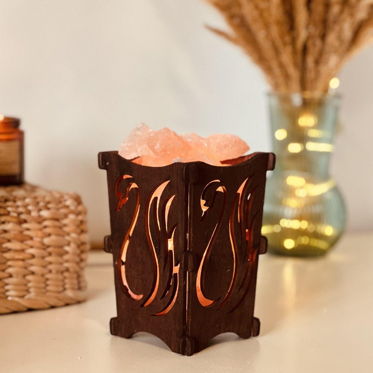 Соляная лампа Лебедь из гималайской соли 1 кг (Д-bahmut-001/9)