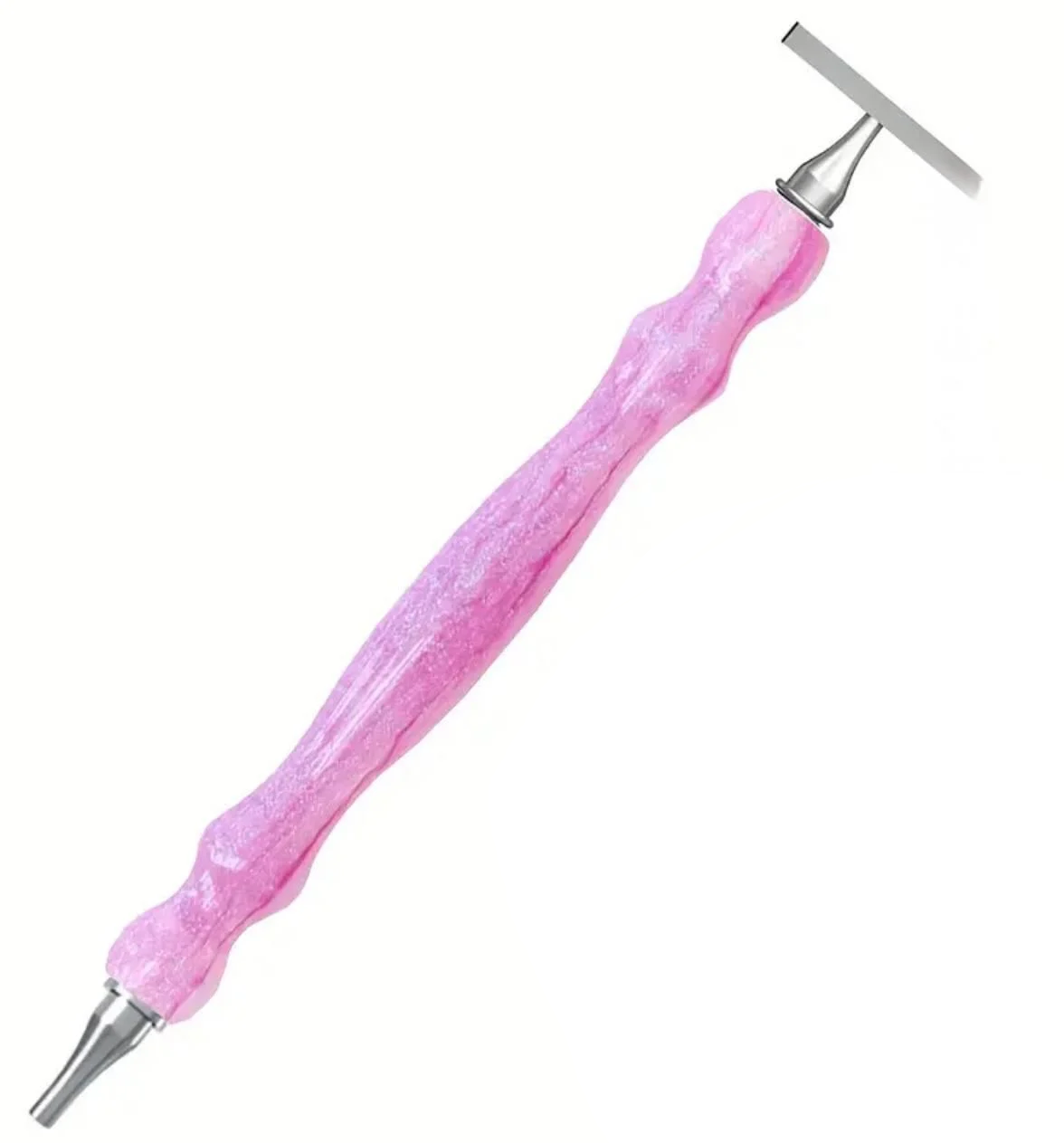 Стилус для алмазной мозаики с квадратными металлическими насадками на 1 и 10 камешков Розовый (2655331294) Стилус для алмазной мозаики с квадратными металлическими насадками на 1 и 10 камешков Розовый (2655331294)