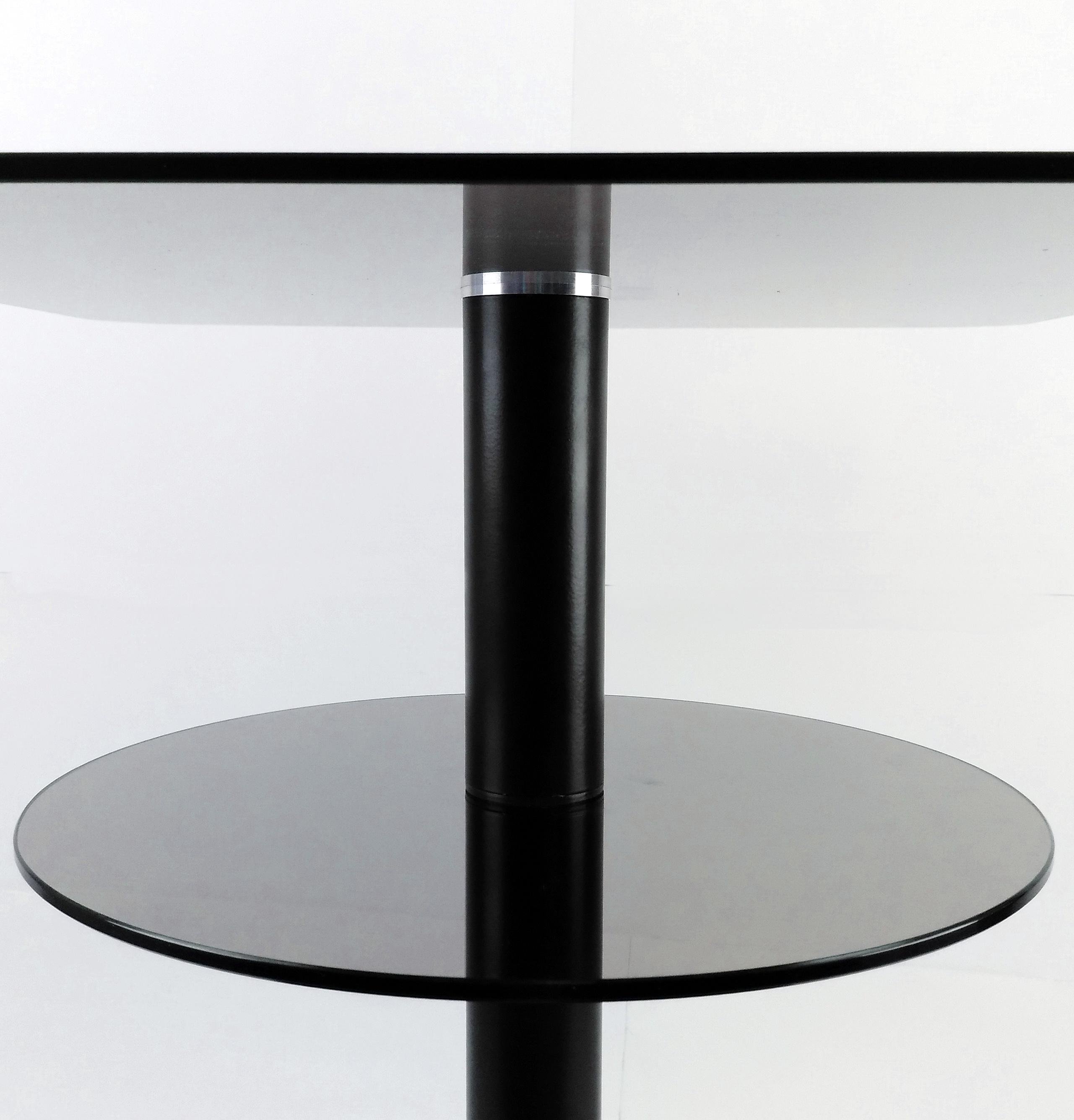 Стол журнальный стеклянный Commus Bravo Light Kv6 gray-black-blm60 Черный (411830256) - фото 4 Стол журнальный стеклянный Commus Bravo Light Kv6 gray-black-blm60 Черный (411830256) - фото 4