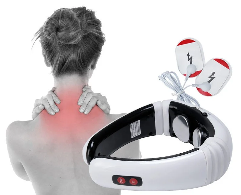 Электростимулятор массажер для шеи физиотерапия Cervical vertebra Neck Massager - фото 5
