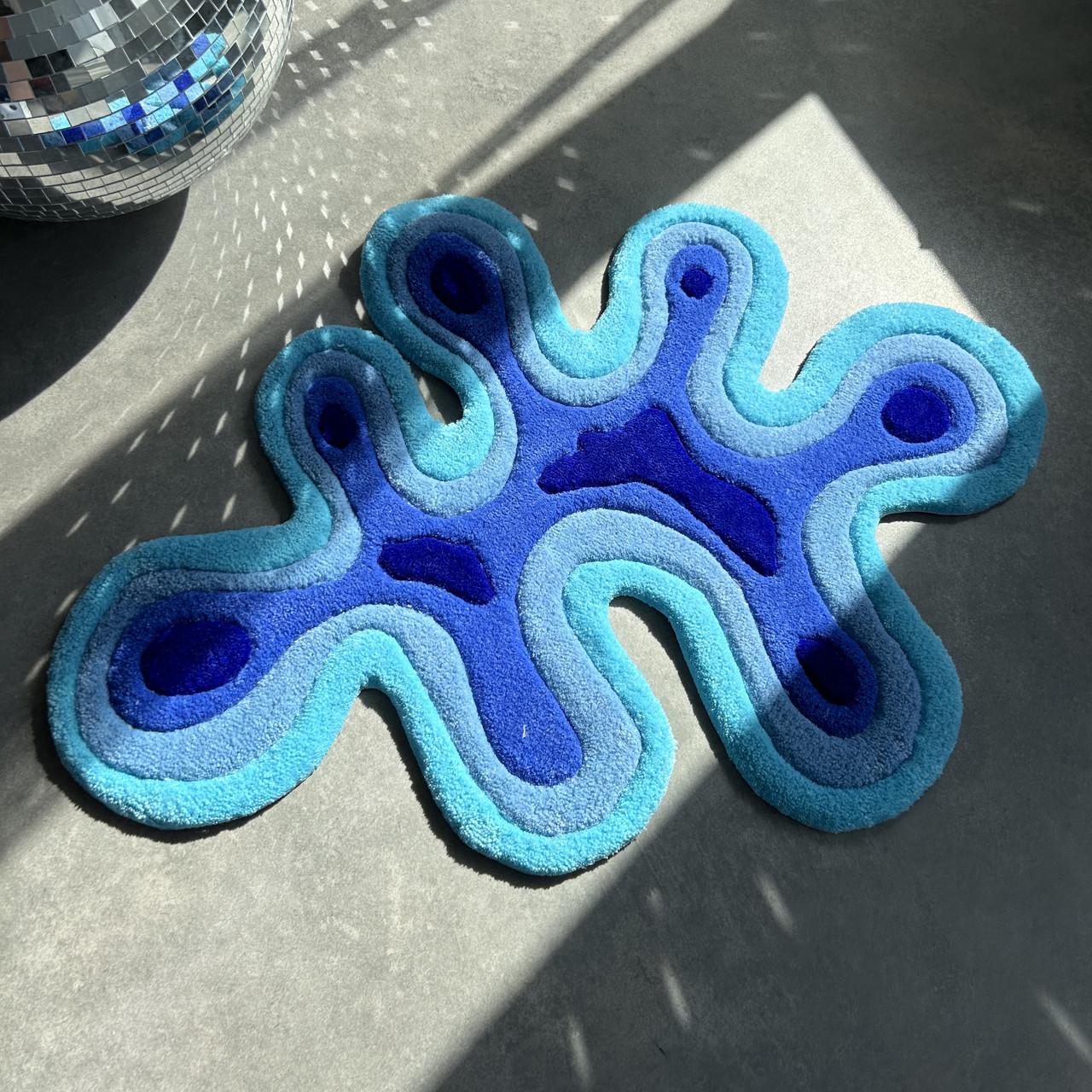 Килим ручної роботи Океанський контур 85х70 см