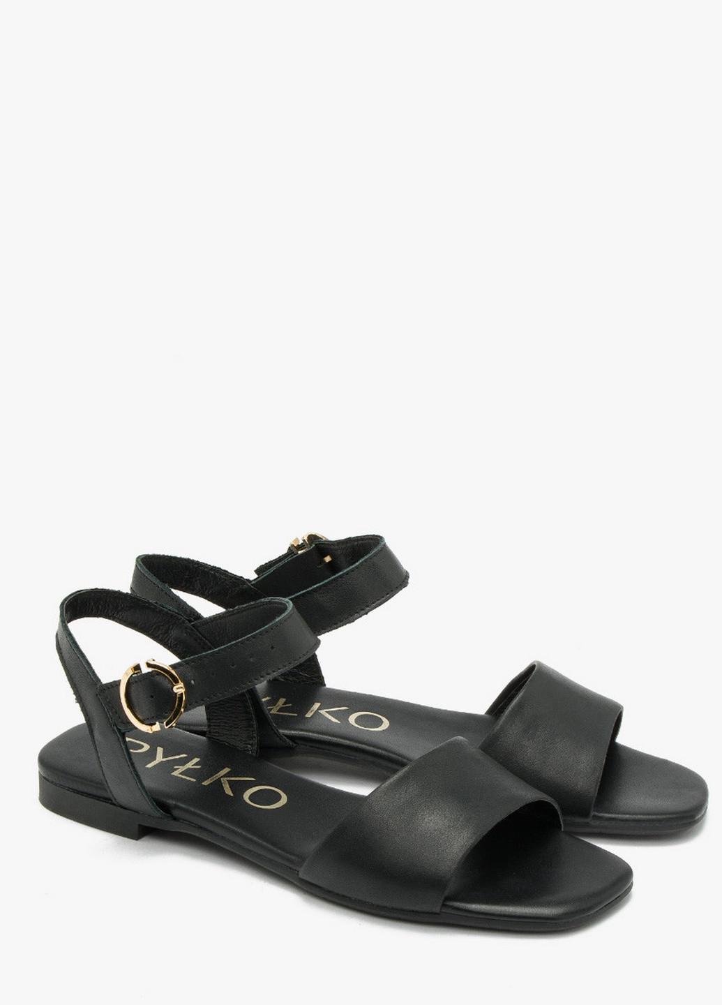 Сандалии женские RYLKO кожаные р. 39 Черный (0AF47_V_ _FB7)