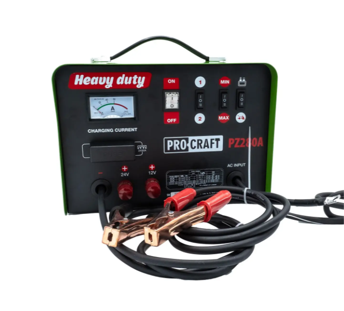Пуско-зарядное устройство ProCraft PZ280A NEW 12/24В 1000 Вт 280А Зеленый (30066964)