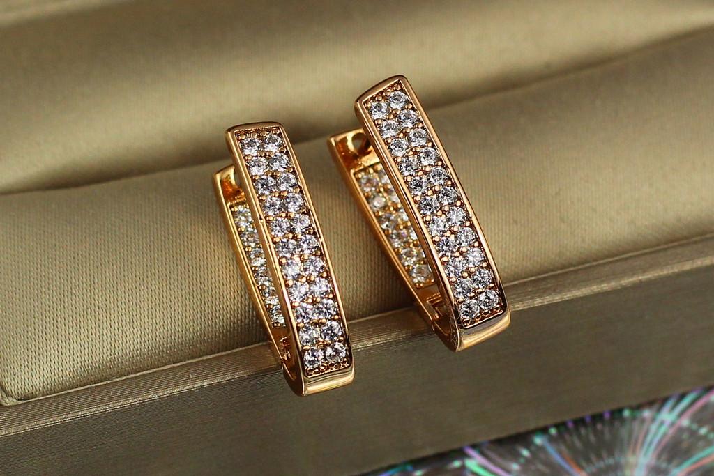 Серьги Xuping Jewelry Подарок судьбы 2 см Золотистый