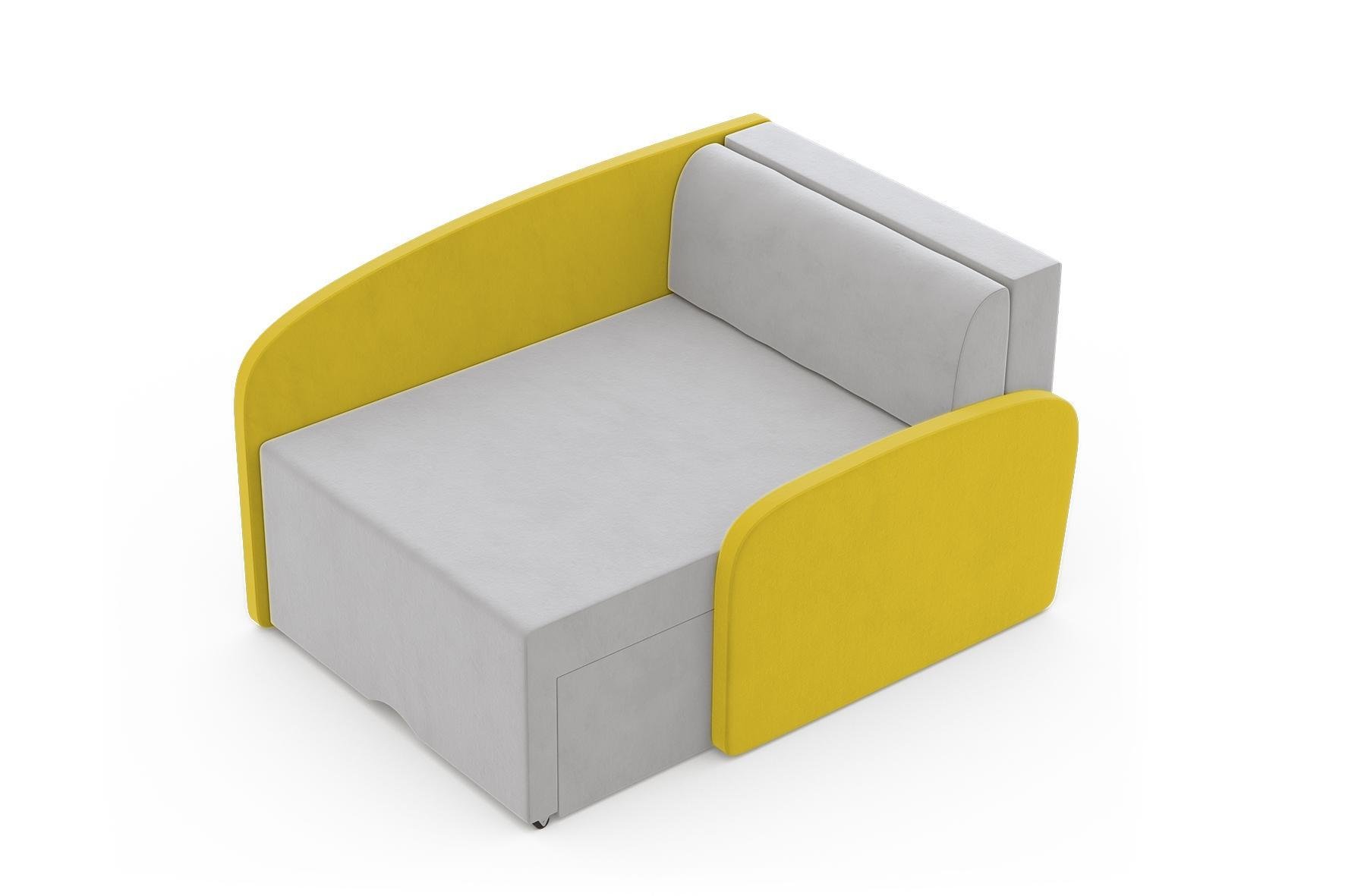 Мини-диван трансформер раскладной Viorina-Deko Smile 03 Желтый/Белый - фото 3 Мини-диван трансформер раскладной Viorina-Deko Smile 03 Желтый/Белый - фото 3