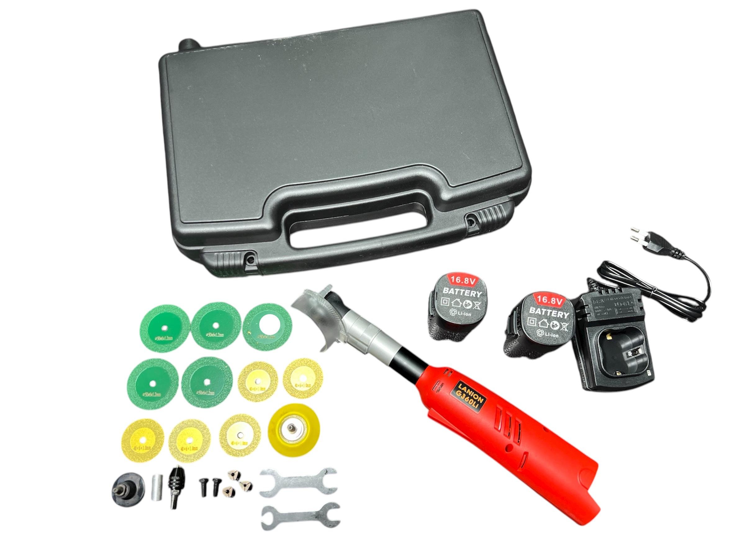 Гравер для плитки LANION G360Li 360 Вт 15000 об/хв у кейсі з адаптером для води - фото 2