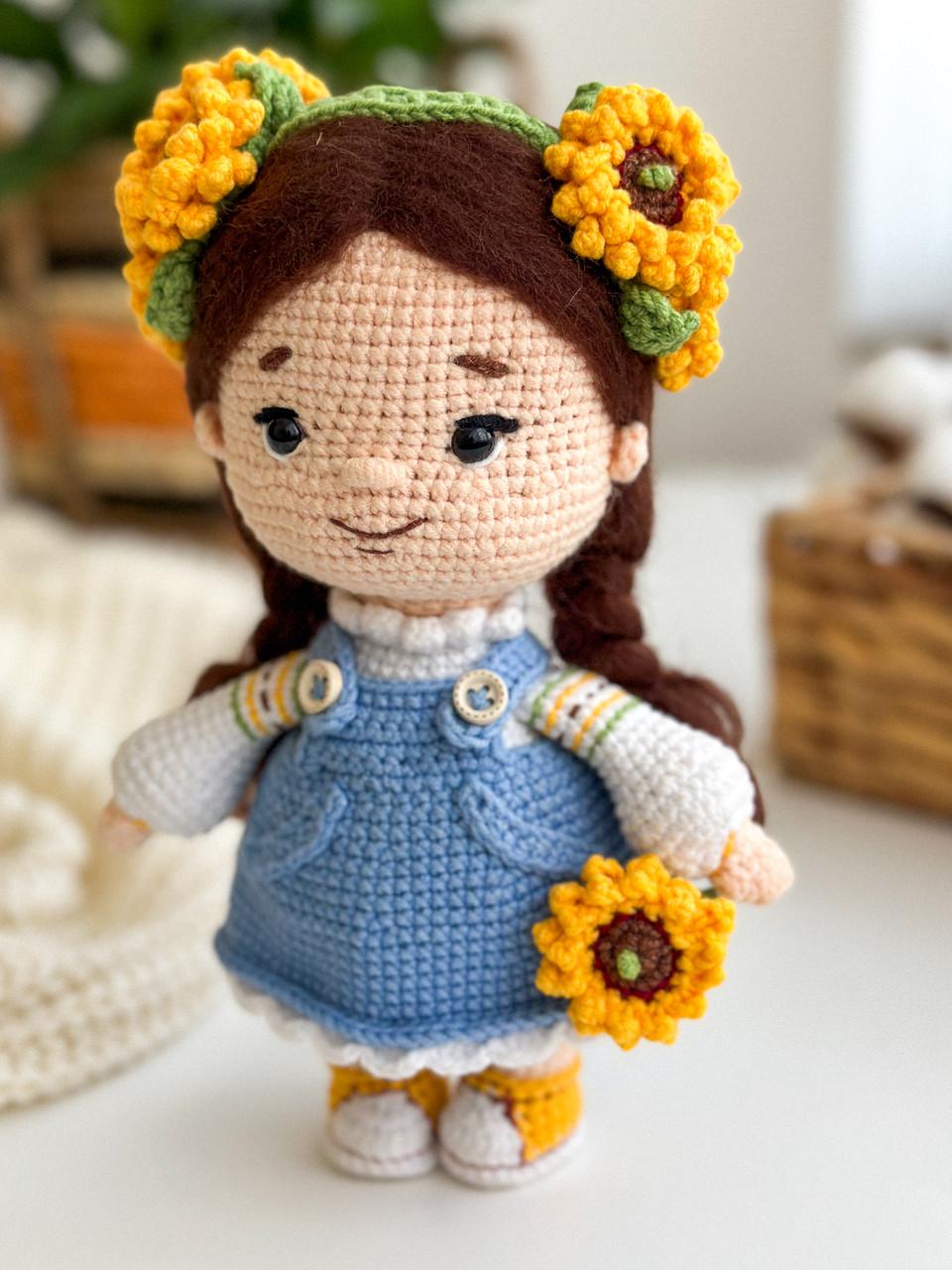 Амигуруми кукла с подсолнечниками (28085718)