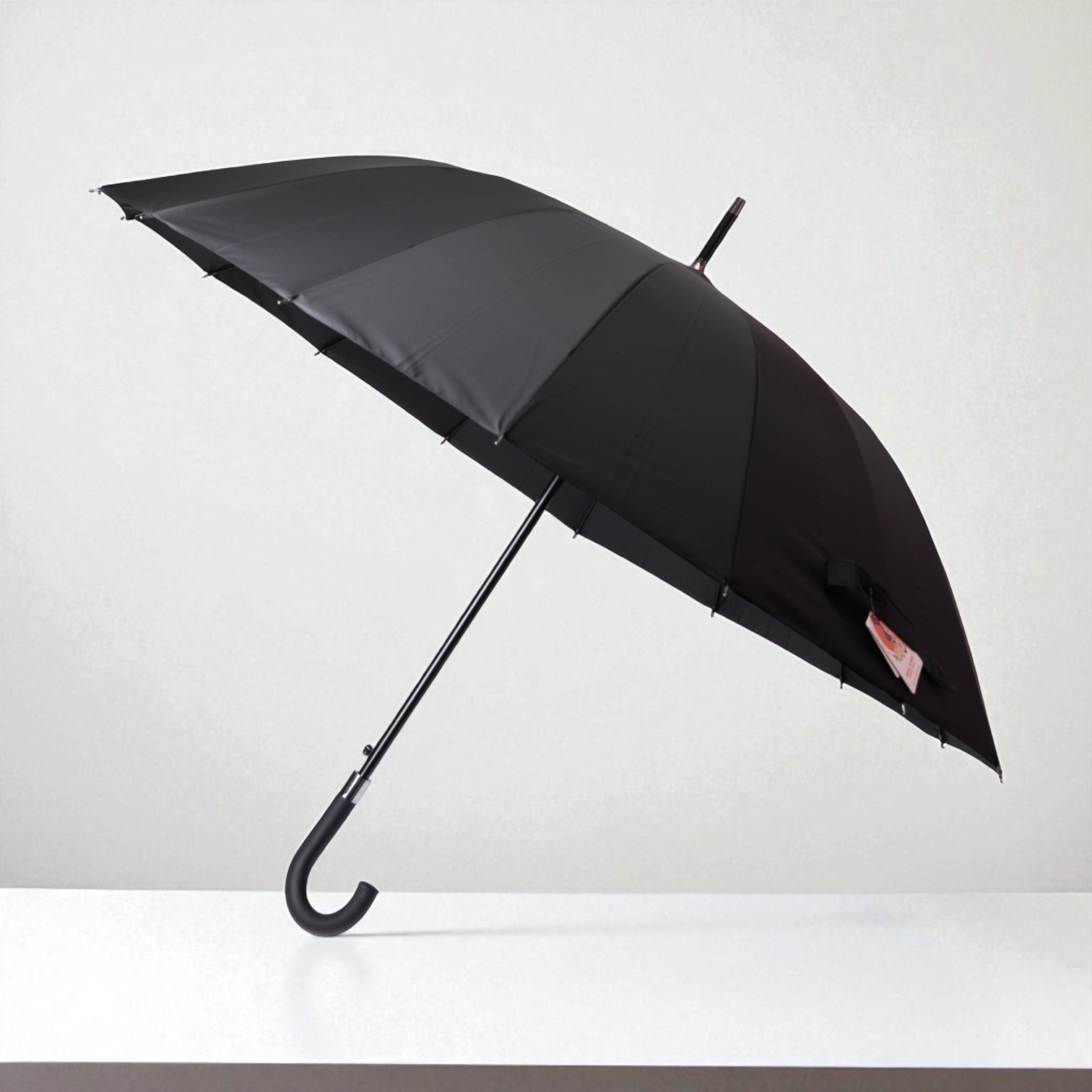 Зонт трость складной полуавтомат купол 16 спиц d 116 см Черный (HP-23-5) - фото 3