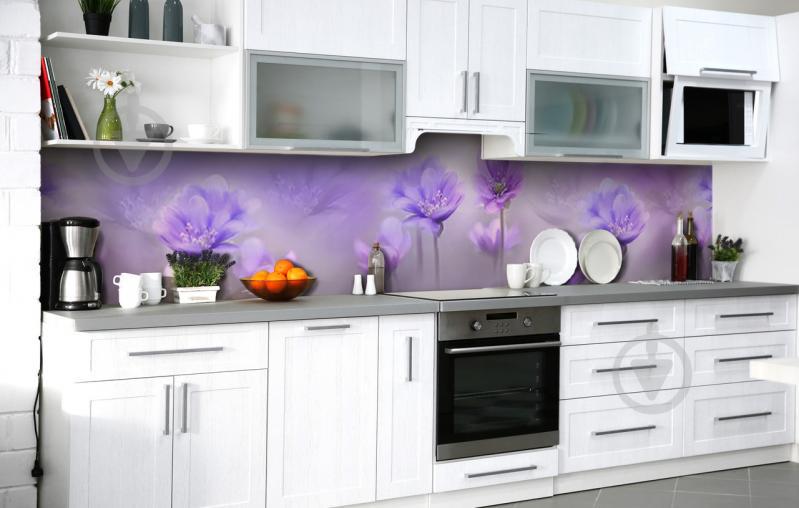 Скинали на кухню Zatarga «Лілове таїнство» 600х2500 мм вінілова 3Д наклейка кухонний фартух самоклеюча Скинали на кухню Zatarga «Лілове таїнство» 600х2500 мм вінілова 3Д наклейка кухонний фартух самоклеюча