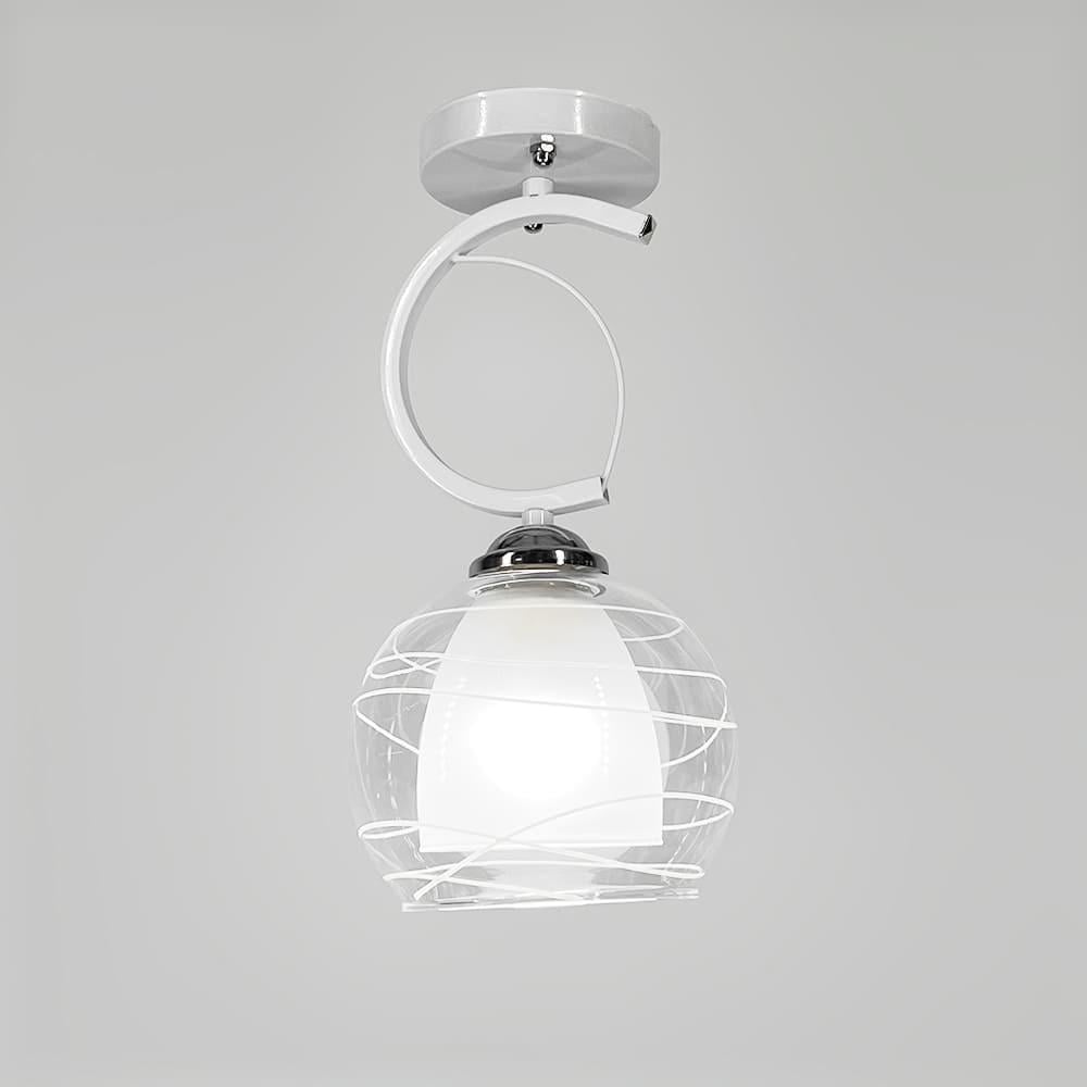 Светильник на 1 двойной плафон Белый (6634/1 WT)