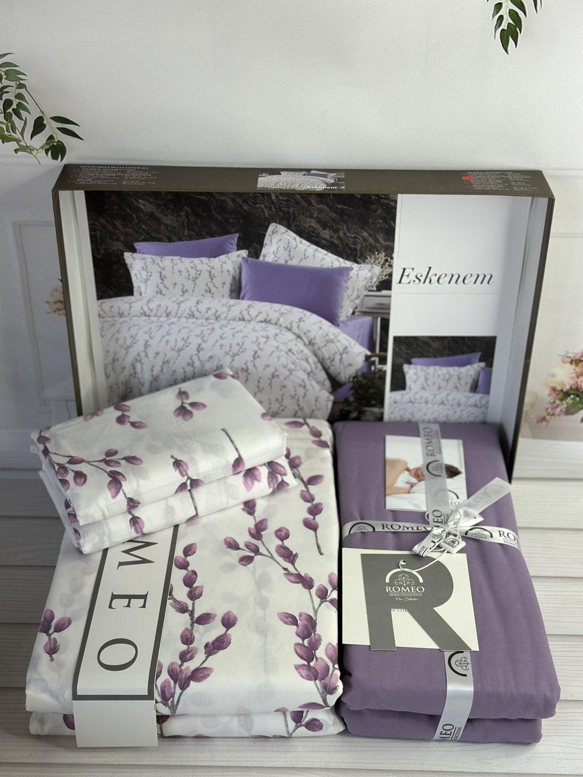 Комплект постільної білизни Eskenem поплін Євро Коричневий (Eskenem)