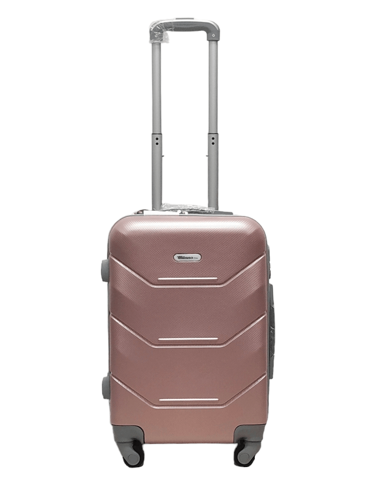 Чемодан маленький Milano bag 147M ABS-пластик S 55х38х23 см 45 л Розовый/Золотой