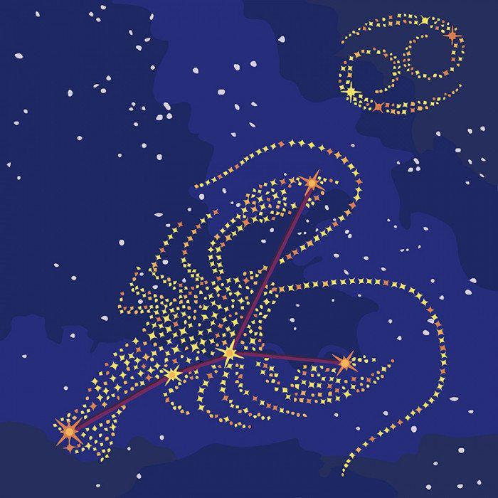 Картина по номерам Идейка Звездный знак/Рак 50х50 см (KH9505)