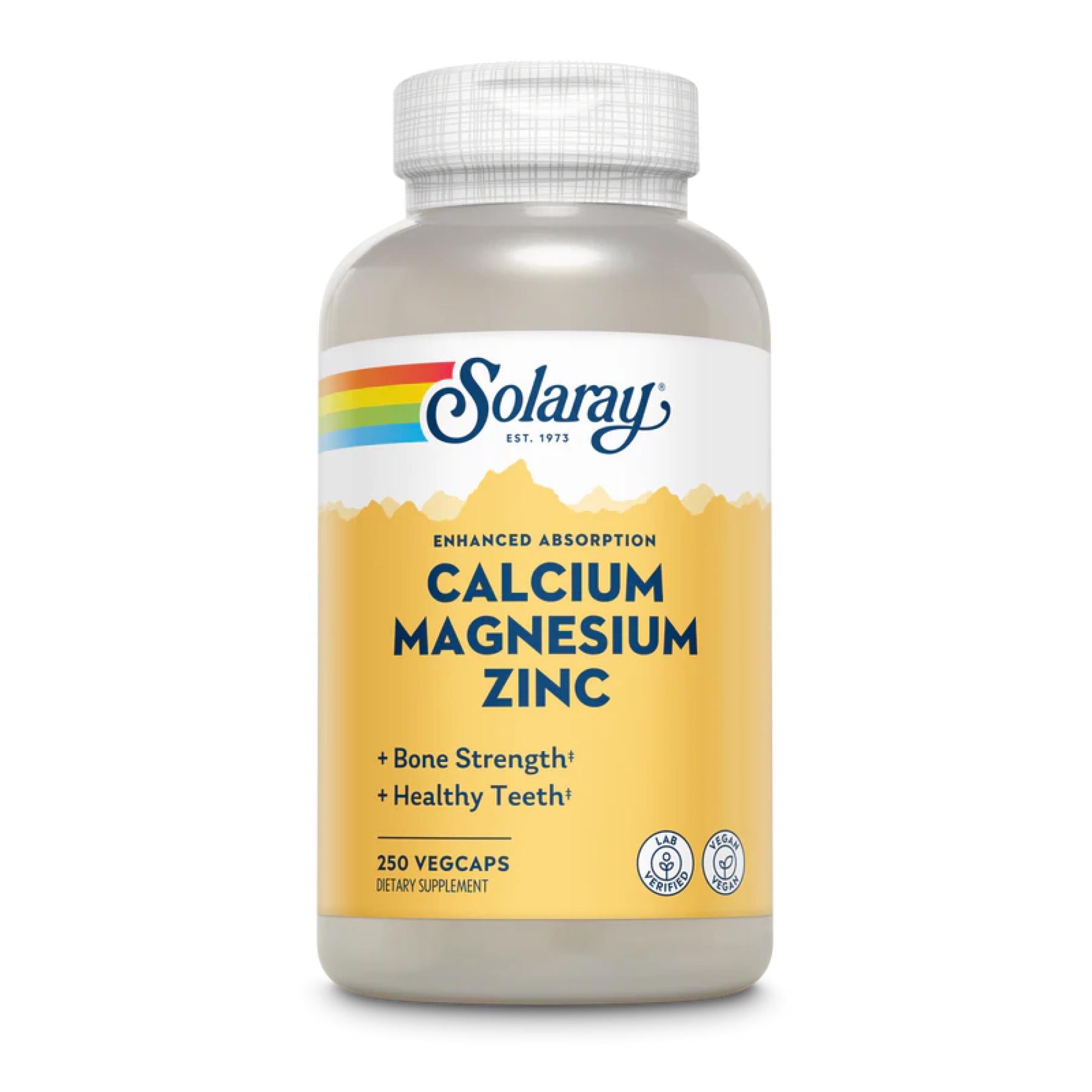 Кальций/магний и цинк Solaray Calcium Magnesium Zinc 250 кап.
