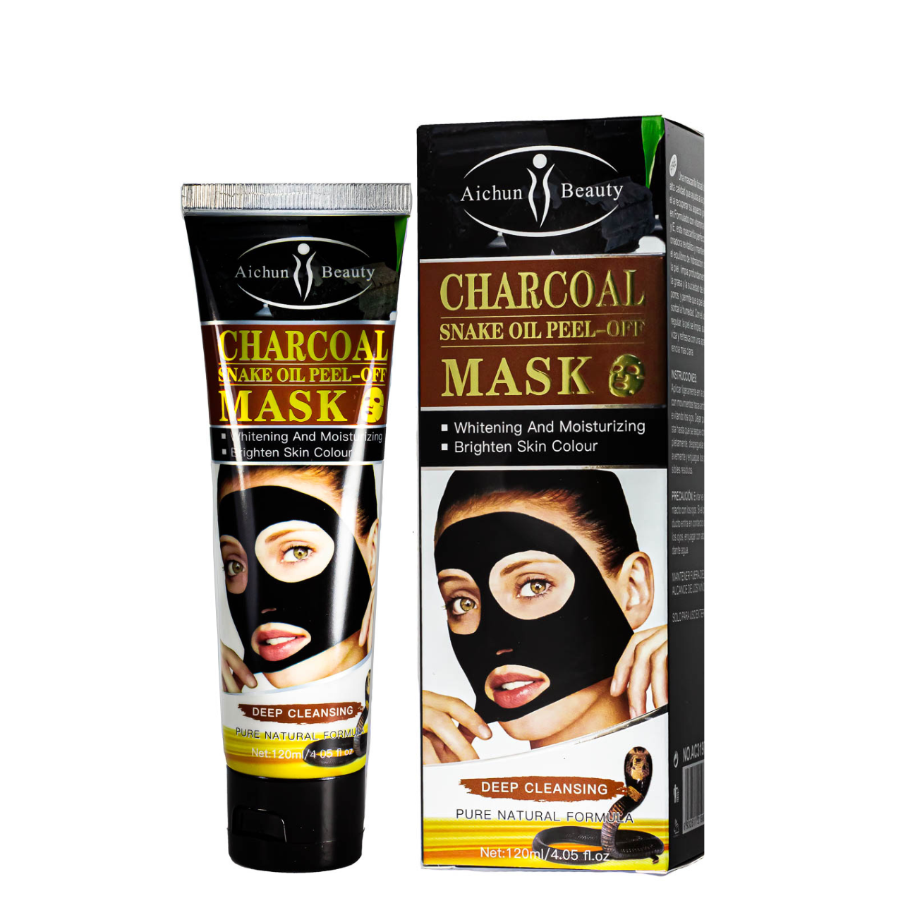 Маска для лица очищающая Aichun Beauty Charcoal Snake Oil 120 мл (1374611809)