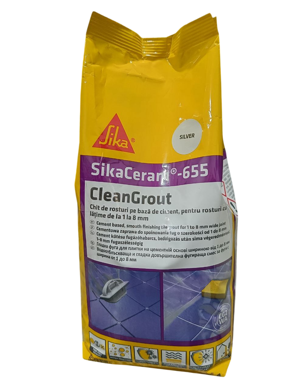 Затирка цементна Sikaceram-655 2 кг Сріблястий (701045) - фото 3 Затирка цементна Sikaceram-655 2 кг Сріблястий (701045) - фото 3