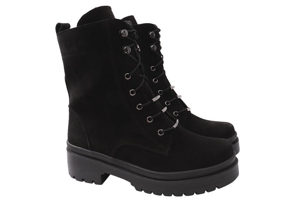 Ботинки женские Savio из замши р. 40 Черный (200-21ZHC)