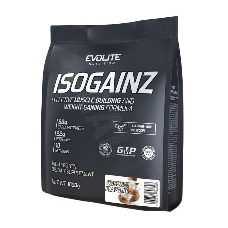 Гейнер Evolite Nutrition Iso Gainz 1 кг Кокос