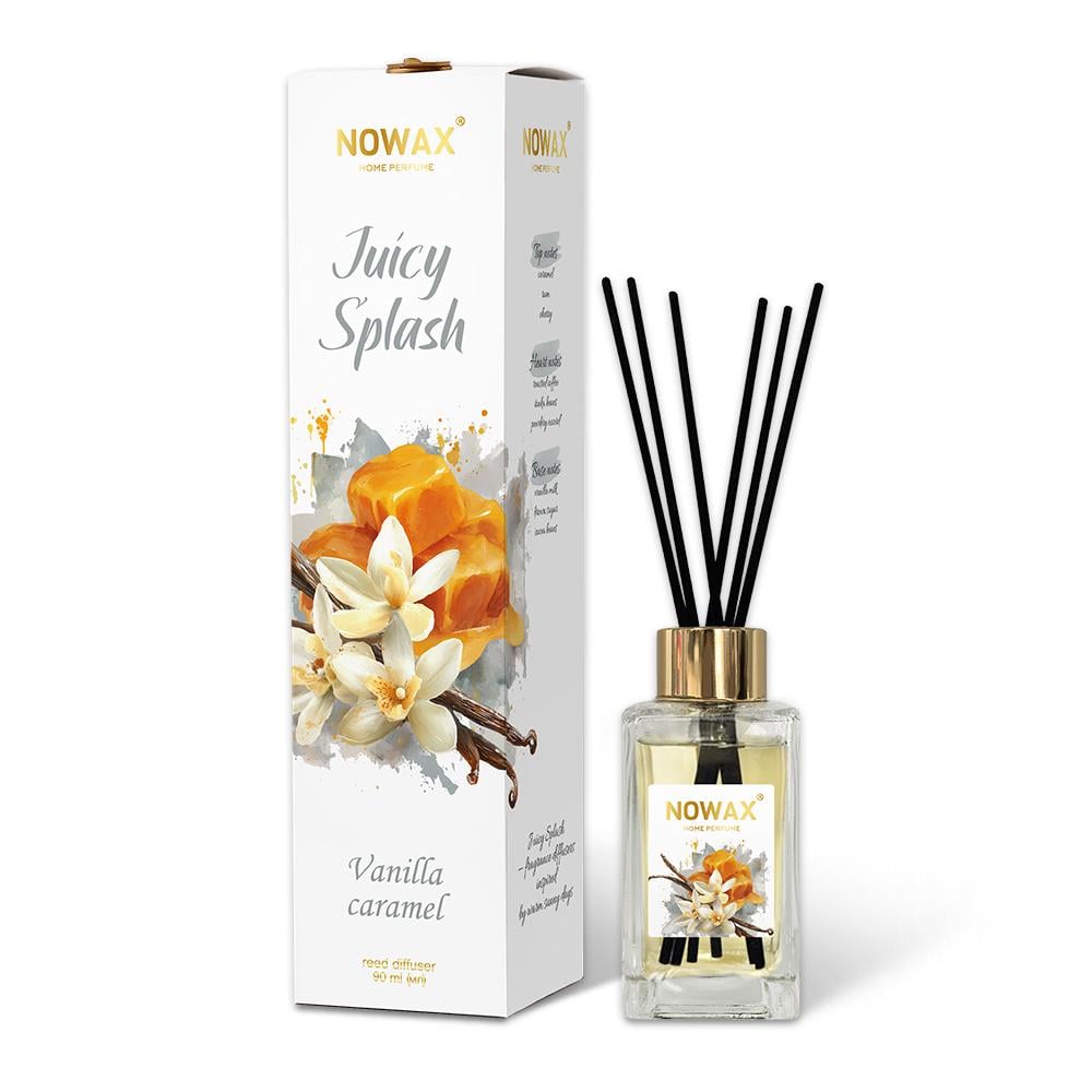 Аромадиффузор с палочками Nowax Juicy Splash Vanilla Caramel 90 мл (NX00179)