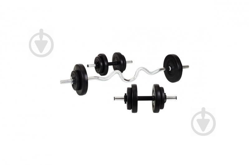 Набір: штанга + гантелі WCG 36 кг Чорний (320.000.006)