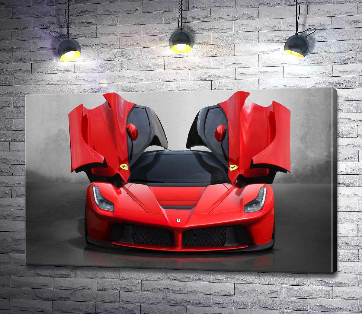 Картина ArtPoster Красный автомобиль лимитированной серии Ferrari LaFerrari 50x31 см Модуль №1 (001405)