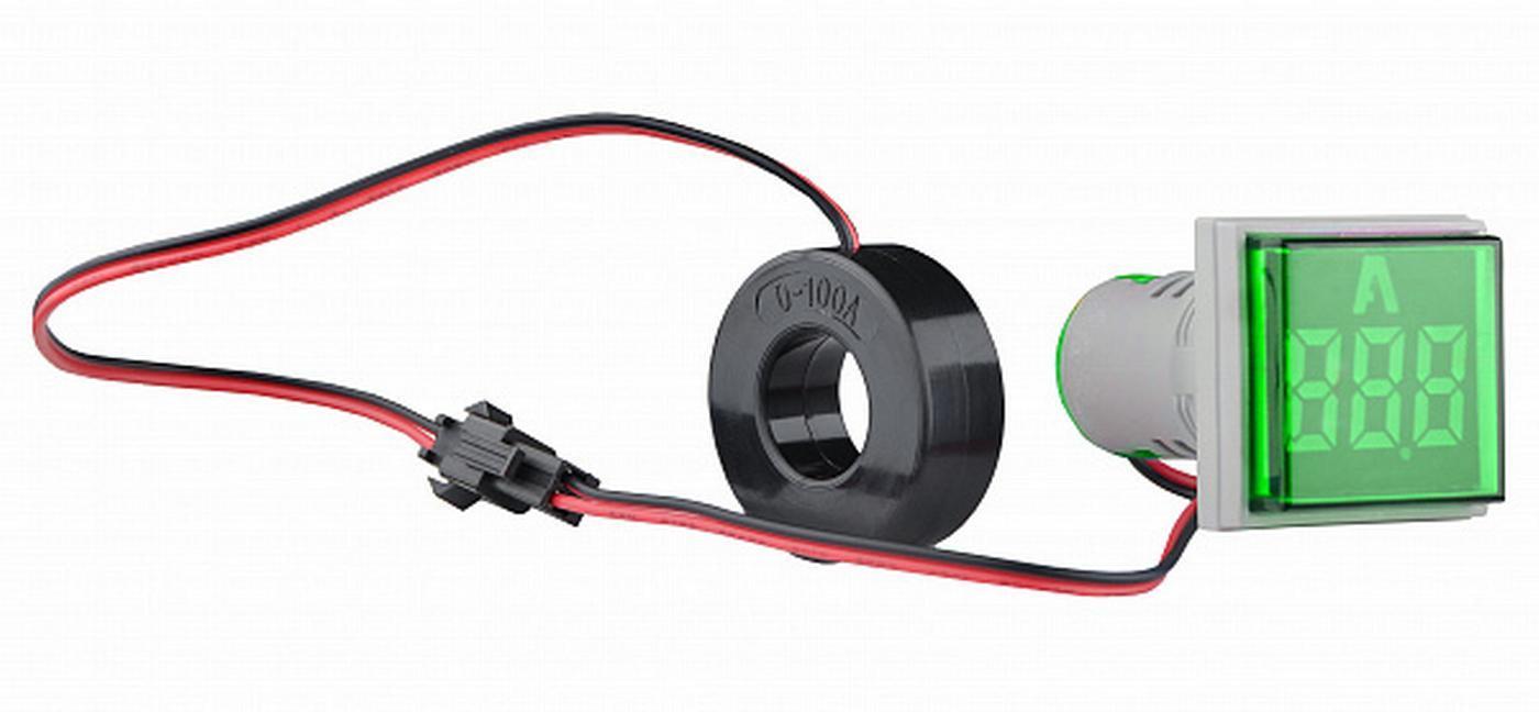 Світлосигнальна арматура АСКО-УКРЕМ з індикатором струму серії U-ADM-A квадратна ᴓ22 мм Зелений (00000055202)