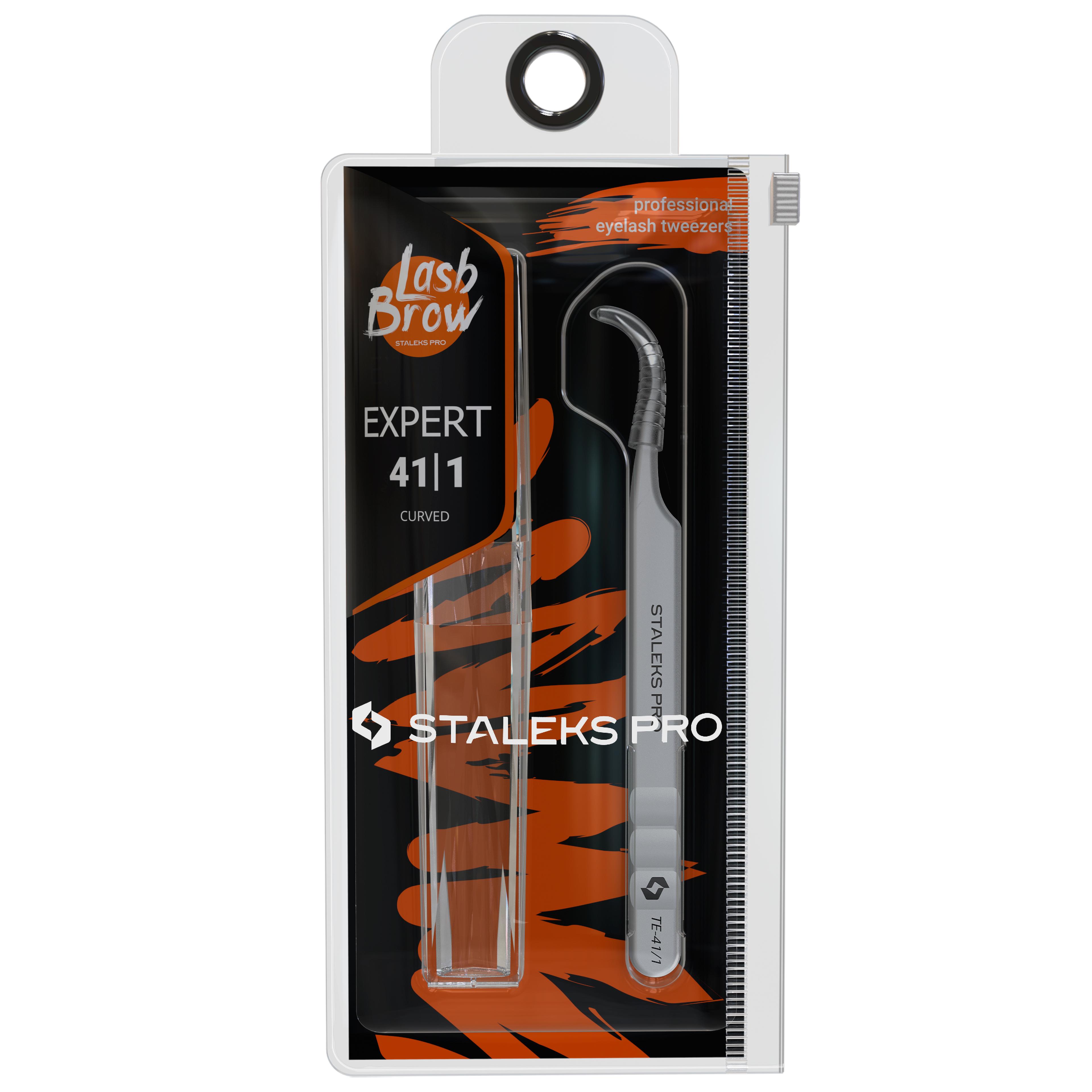 Пінцет професійний для вій STALEKS EXPERT 41 TYPE 1 вигнутий (TE-41/1) - фото 5