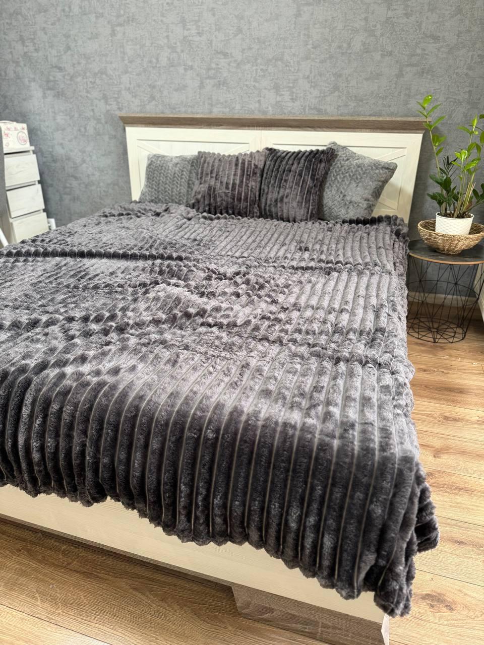 Плед плюшевый 200х230 см Черный (Д-Mpled003/1-01) - фото 1 Плед плюшевый 200х230 см Черный (Д-Mpled003/1-01) - фото 1