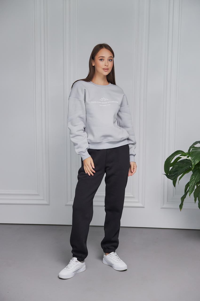Свитшот женский Mountains М132.4/2 начес XL Пепельный (611-1-63) - фото 3 Свитшот женский Mountains М132.4/2 начес XL Пепельный (611-1-63) - фото 3