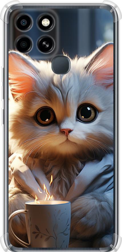 Чехол на Infinix Smart 6 White cat (5646sp-2758-42517)