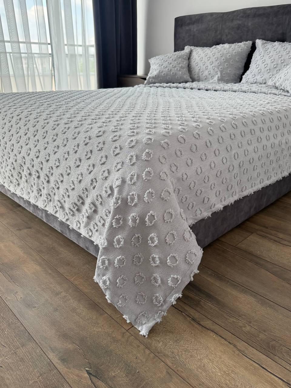 Покривало Інгрід 240x250 см Сірий (22899-8-240x250cm) - фото 7 Покривало Інгрід 240x250 см Сірий (22899-8-240x250cm) - фото 7