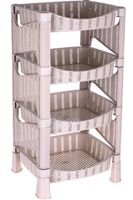 Этажерка для овощей и фруктов плетенная Plastik Вязка 23036 (NA004572)