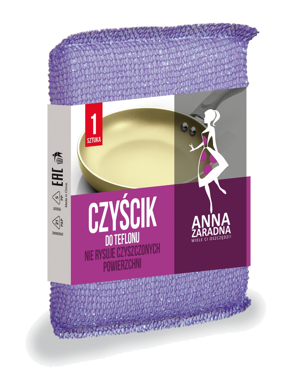 Губка Anna Zaradna для чищення тефлону 1 шт.