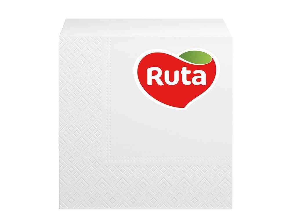 Салфетки бумажные Ruta Double Luxe 2 слоя 24х24 см 40 шт. Белый