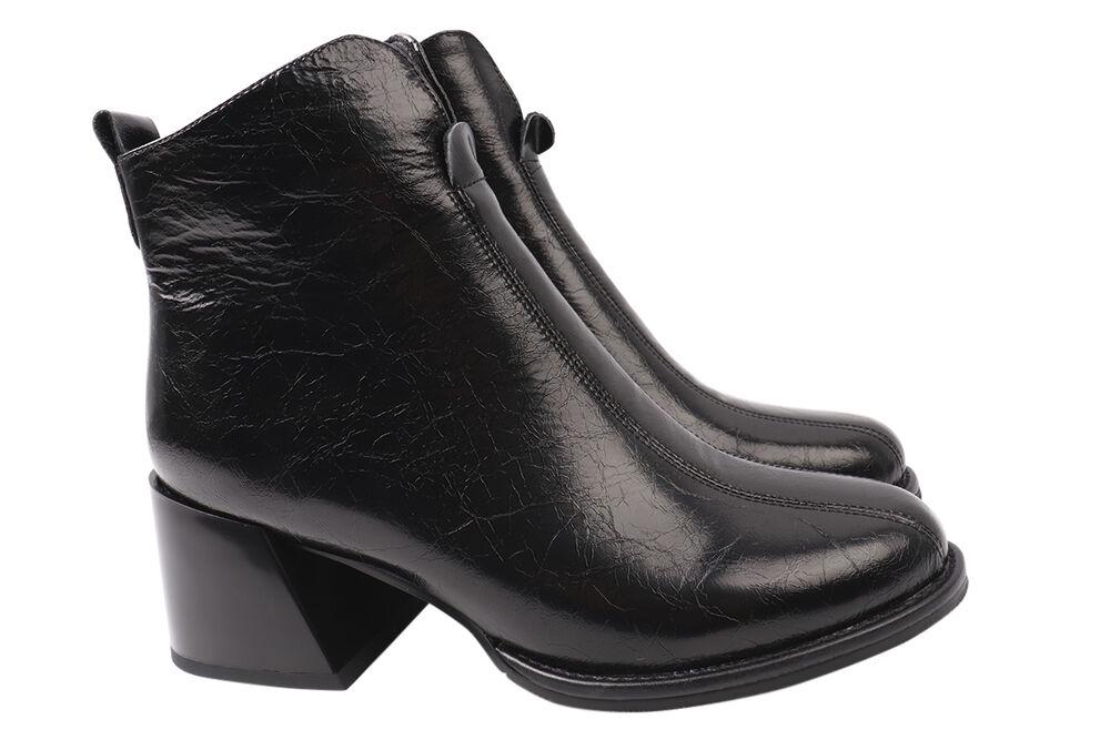 Ботинки женские Brocoly из кожи на большом каблуке р. 40 Черный (280-20/21DH)