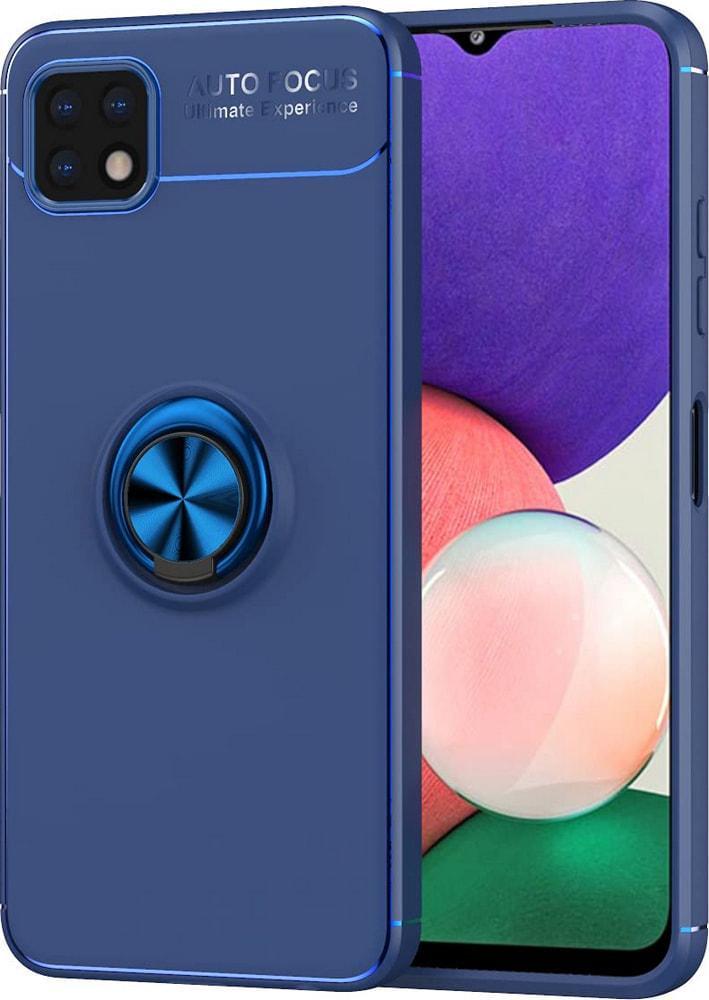 Чехол с кольцом Samsung Galaxy A22 5G A226 Autofocus Blue (30108-28)