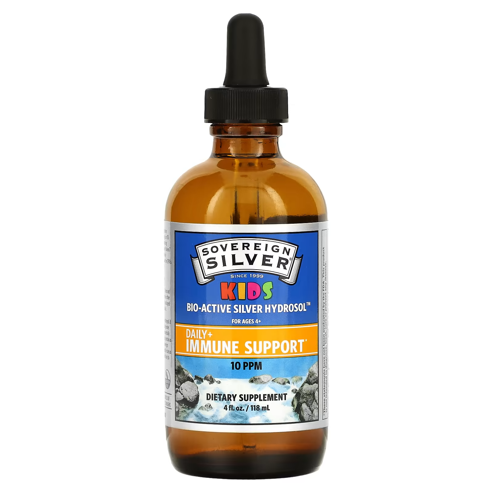 Добавка для поддержания иммунитета Sovereign Silver Kids Bio-Active Silver Hydrosol для детей от 4 лет 16 мкг 118 мл (23914643)